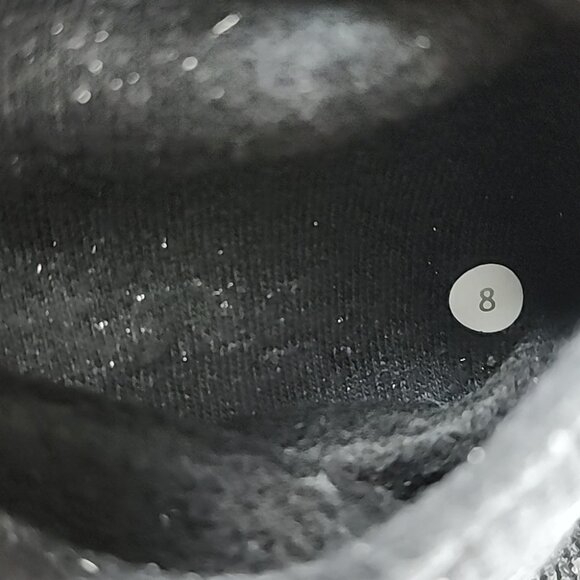 Lululemon Sparkle Scuba Hoodie Dark Grey Silver Specks Cotton Thumbholes Sz 8 - Picture 8 of 11